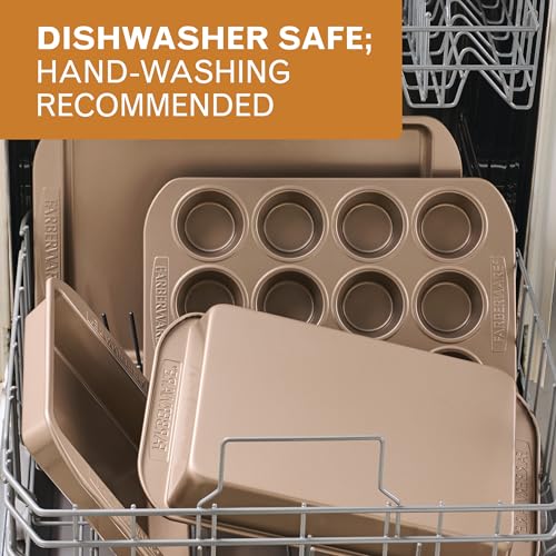 Farberware Nonstick Square Cake Pan 9-Inch, Mocha - color: Mocha