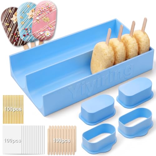 2 Set 3.6in Cakesicle Cutter with 9in Dual-slot Tray Cake Mold Set - color: Blue, size: 3.6in, style: Dual-slot