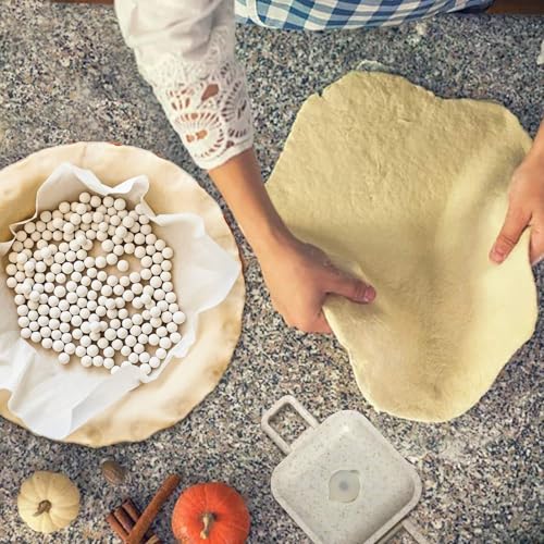 PLANTIONAL Baking Ceramic Pie Weights, Natural Stoneware For Blind Baking - color: White