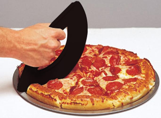 Smartwares Rock and Roll Pizza Cutter, Plastic Rocking Slicer, Made in USA - color: Black
