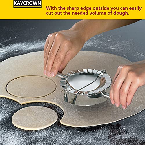 Best Utensils Stainless Steel Ravioli Mould Pierogi Dumpling Maker Wrapper Pastry Dough Cutter Kitchen Accessories (M: 4 inch) - size: Medium 4 inches