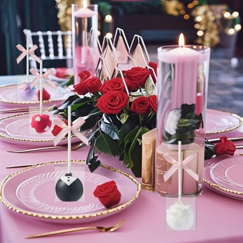 50 Pack1.75x1.75x2 Pre Cut Hole Cake Pop Boxes with Sticks Wrap Kit