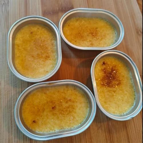 100 Pack Mini Aluminum Baking Cups with Lids，2 oz disposable Ramekins pancake liner container for dessert specific pie tin cups, cream pudding, pudding, cupcakes