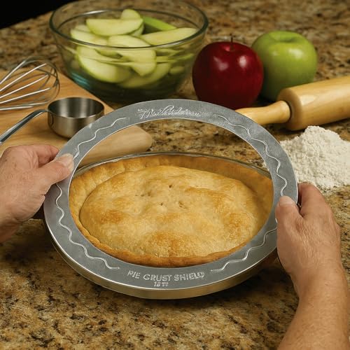 Mrs. Anderson's Baking Pie Crust Protector Shield, Set Of 2, Fits 9.5-Inch And 10-Inch Pie Plates, Prevents Over-Browning And Spills - style: Original, 10-Inch, Set/2
