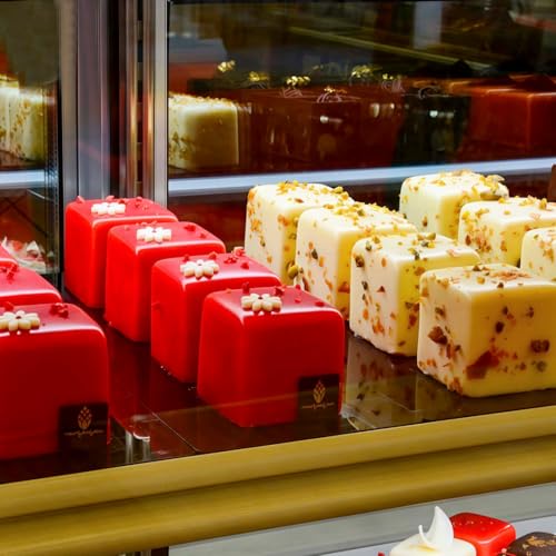 JOERSH Cube Cake Silicone Mold, 2" x 2" x 2", 8-Cavity - color: 1 Pc: 8 Cups, 2x2x2 Inch