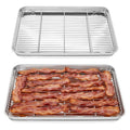 Homikit 20x14 Inch XL Stainless Steel Baking Sheet with Cooling Rack Set - size: 20x14x1.2
