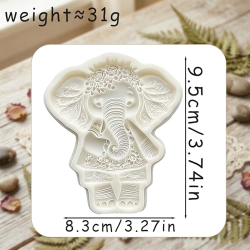 Wreath Elephant Silicone Mold for Fondant Cupcake Toppers Desserts - color: Elephant Silicone Molds