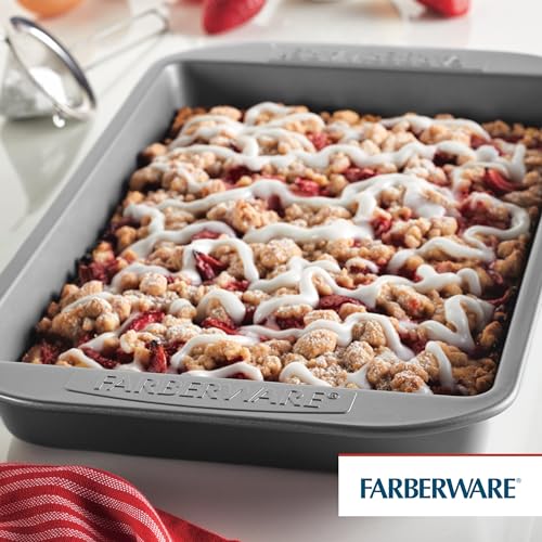 Farberware Nonstick Bakeware 9-Inch x 13-Inch Rectangular Cake Pan, Gray - color: Gray