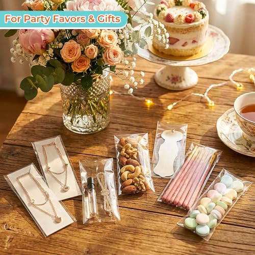Morepack 2x6 Inch Mini Self Sealing Cellophane Bags 200Pcs - size: 2" x 6" (Pack of 200)