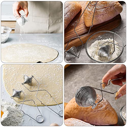 Cabilock Flour Sifter Handheld Stainless Steel Small size - size: 17X5.4CM