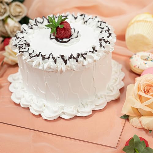 Clear Acrylic Square Cake Cake Boards 1/8th Inches 3.175mm Thick (20 Inches)