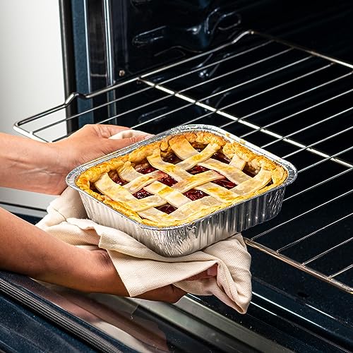 GUSTO Aluminum Foil Pans – [25 Sets] (Lids Not Included), Disposable Food Containers for Baking, Cooking, Storing & Food Preparation (Formerly Comfy Package) (CP-FP-8x8-25) - size: 8x8 - 25 Count