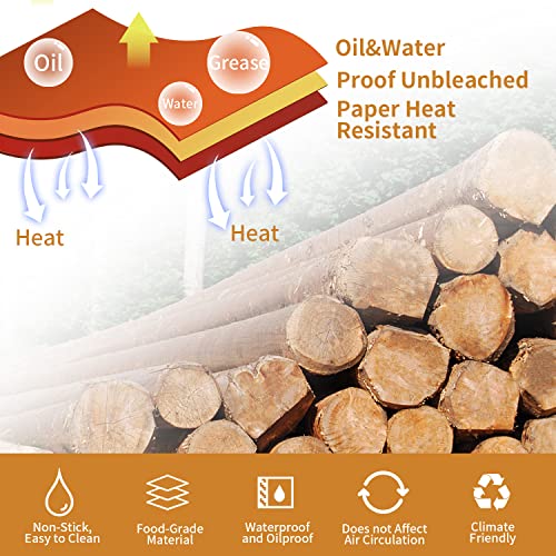 Ecfvtp Air Fryer Disposable Paper Liner, 100PCS Food Grade Parchment Liners for Ninja DZ201, Air Fryer Accessories Baking Paper (9 * 6,Thicken Natural) - color: 100PCS for Ninja DZ201