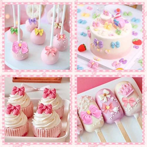 Bow Fondant Molds, 6 Pcs Bowknot Silicone Mold - color: Bow