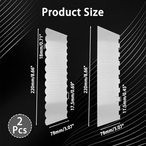 9 Inch Cake Scraper Smoother, Cake Decorating Tools for Buttercream