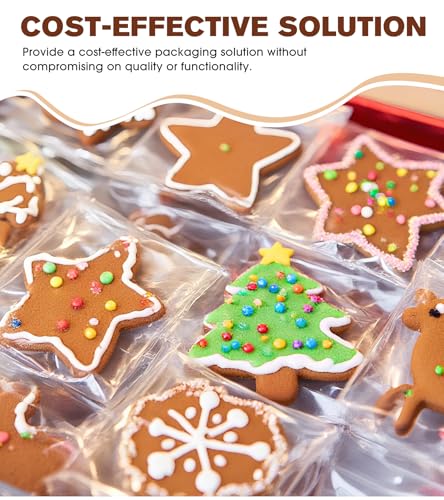 300 Pcs Clear Self Sealing Cellophane Bags, 3x5 Inches Cookie Bags Resealable Cellophane Bag for Packaging Cookies, Candy, Gifts, Favors and Products, 3 Mils Individual Self Adhesive Wrappers - size: 3x5 Inch (Pack of 300)