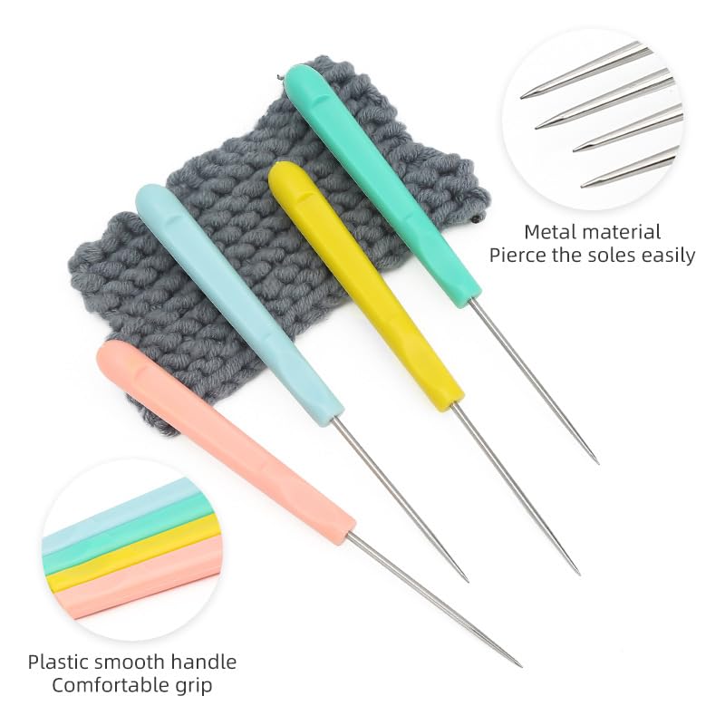 12Pcs Cookie Decorating Scribe Supplies Icing Scribe Tool for Cake Diy Craft Leather Awl Tool,Sewing Stainless Steel Fondant Sugar Stir Needle Biscuit Icing Pin Kit with Handle Baking,Decorating Tools