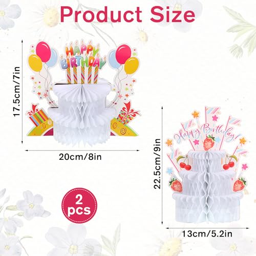 2Pk Honeycomb Cake Centerpiece, Easy Assemble Birthday Decor