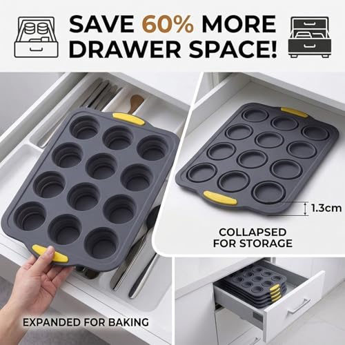 Air Fryer Egg Bites & Collapsible Silicone Muffin Pan Set