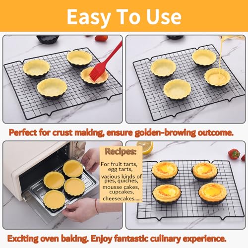 DATANYA Mini Tart Pans Removable Bottom 3 Inch, Carbon Steel Nonstick Quiche Pan Pie Tart Tin Mold, 0.8inches High for Baking Tartlets, Pies, Cakes, Cupcakes - Premium Champagne Gold 12PCS - size: 3.15 Inch X 0.8-inch