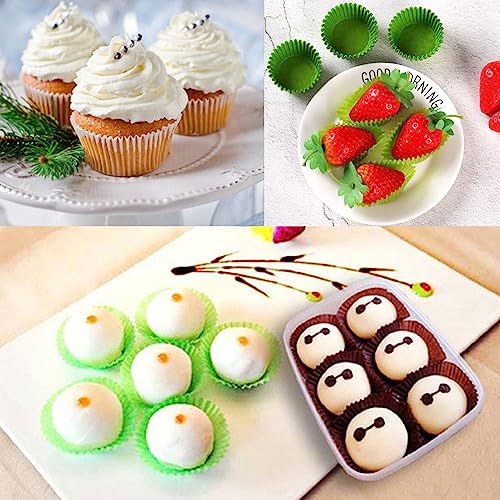 Rainbow Standard Cupcake Liners 400 Count Colorful Paper Baking Cups Disposable Cupcake Wrappers for Holiday and Party Baking Supplies