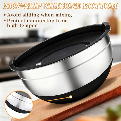 Unokit Mixing Blows with Lids Set - 7-Piece - size: Non-Slip 7-Piece