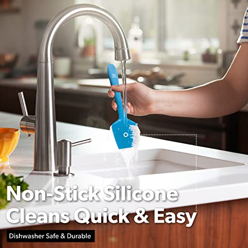 DI ORO Silicone Spatula Set - 600F Heat Resistant, 3-Pc Blue - color: Blue