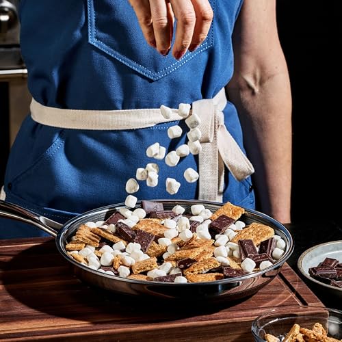 HexClad 10" Hybrid Nonstick Frying Pan with Lid, Dishwasher & Oven Safe - size: 10-inch, style: Pan + Lid
