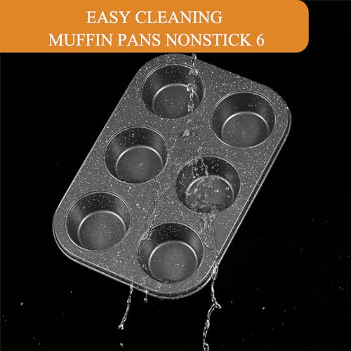 Walooza Muffin Pan - Nonstick 6-Cup Cake & Muffin Cups for Baking - size: 6 cup X 1