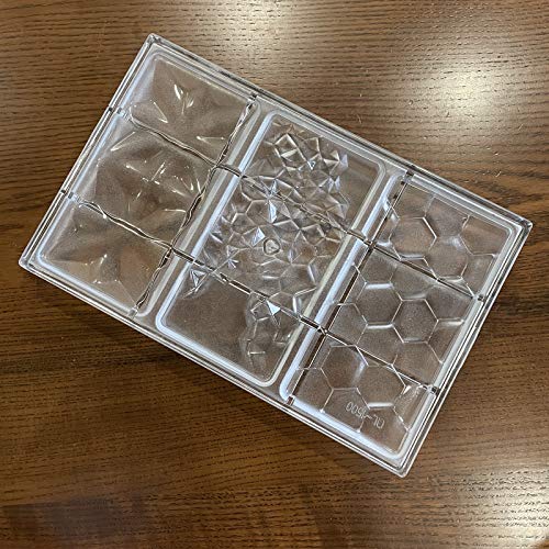 3 In 1 Polycarbonate Chocolate Bar Mold Large Break-Apart Candy Tray