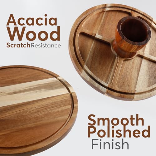 2-in-1 Acacia Wood Cake Stand with Lid, Acrylic Dome, Light Weight, Strudy