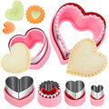 BakingWorld Heart Cookie Cutter & Sandwich Sealer, 6-Pc Valentines Set