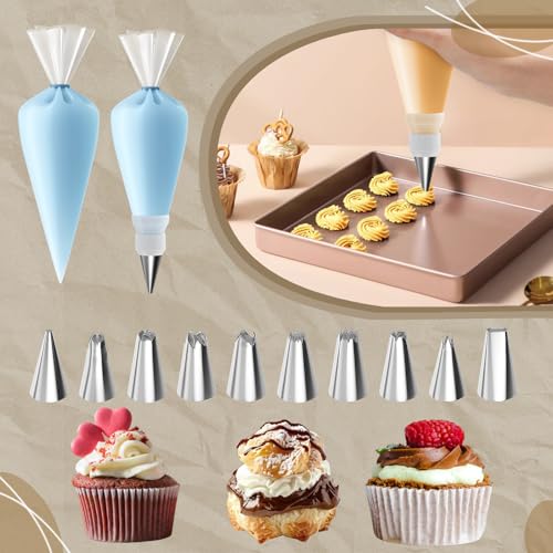 131Pcs Springform Pan Cake Pan Sets for Baking Non-Stick Cake Decorating Kit (4, 7, 9 Inch), Piping Bags and Tips Cheesecake Bakeware Baking Tools Parchment Paper & Manual