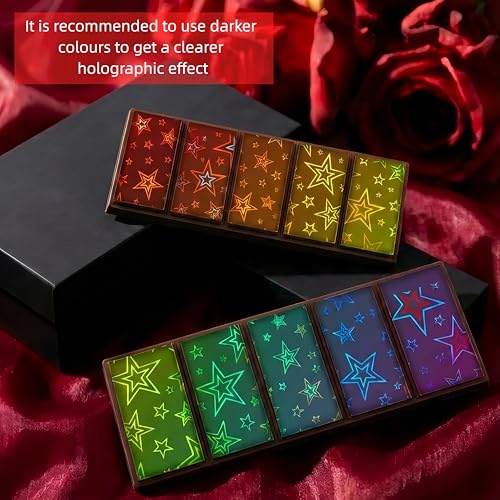 Christmas Star Candy Molds Holographic Chocolate Mold Silicone - color: Star, style: Rectangle