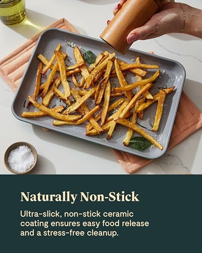 Caraway Non-Stick Ceramic Baking Sheet Trio - color: Black, size: Baking Sheet Trio