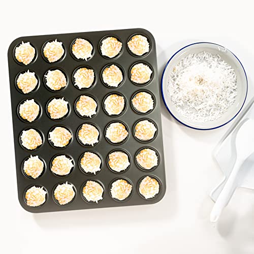 Fox Run Mini Macaron Baking Pan, 30 Small Cup Non-Stick Macaron Cookie Pan - size: 12 Cup Mini Macaron