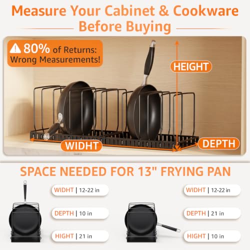 Cutting Board and Baking Sheet Organizer for Cabinet with Solid Metal Base