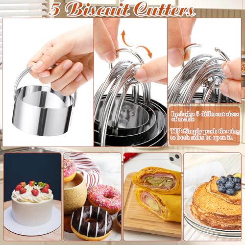 10 Pcs Pastry Biscuit Cutter for Baking Set Stainless Steel