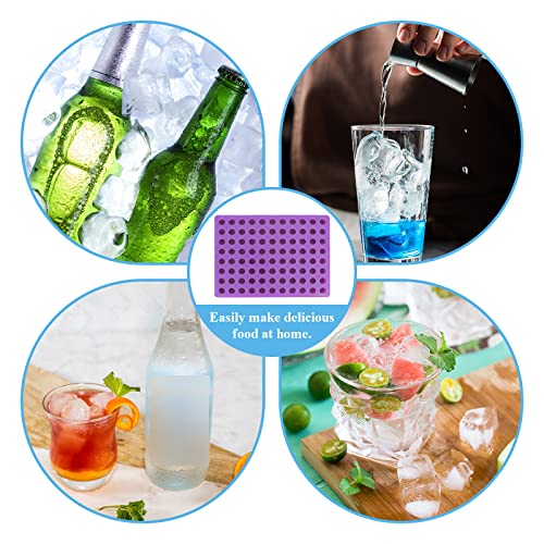 88-Cavities Mini Cylinder Silicone Mold Small Ice Mold Tray Round Silicone Candy Molds for Ice Cube Cake Decoration Chocolate Mold Jelly Candy Mold for Candy Chocolate Gummy Baking