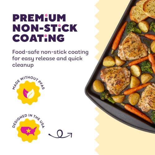 Wilton Gold Non-Stick Small Baking Sheet, Made Without PFAS, 13 x 9 in. - size: 13 x 9 in. (Pack of 1)