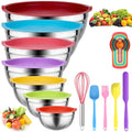 Leidawn Mixing Bowls with Lids Set, 25 PCS Colorful Mixing Bowl for Kitchen - color: Multicolor