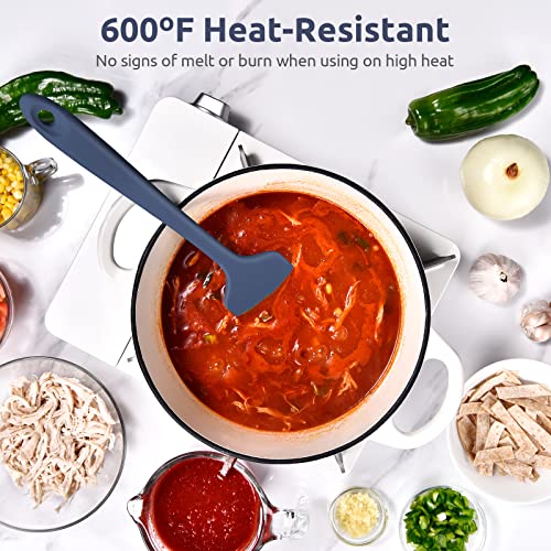 U-Taste 14in Extra Large Silicone Spatula, 600°F Heat Proof, Midnight Blue - color: Midnight Blue, size: 14 in (extra large spatula)