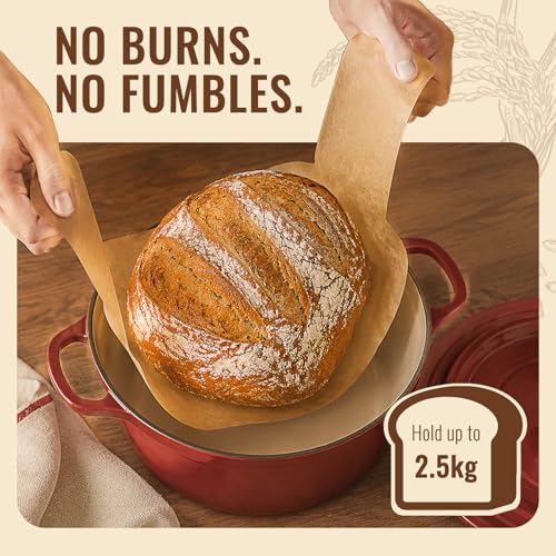 BlissBoard 8" Round Sourdough Bread Sling for Dutch Oven 50 Sheets - color: Unbleached, size: Round and Oval