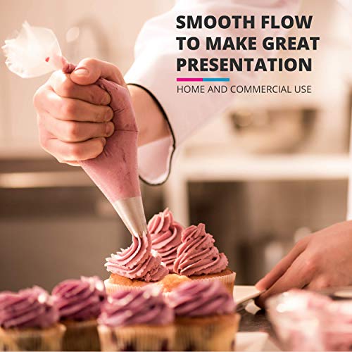 Riccle Disposable Piping Bags 16 Inch - 100 Textured Anti Burst Pastry Bags - Icing Piping Bags for Frosting - Ideal for Cakes and Cookies Decoration - size: 16 Inch