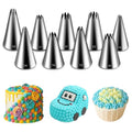 Suuker Open Star Piping Tips Set, 9 Pieces, Small Size
