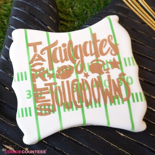 The Cookie Countess Football Field Lines Stencil