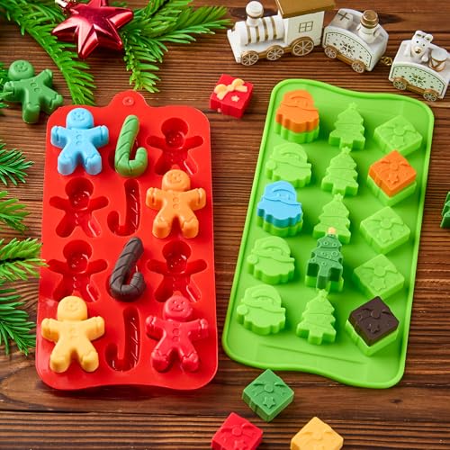 Christmas Chocolate Silicone Molds, 6 PCS - color: Christmas Mold 3 - 6pcs