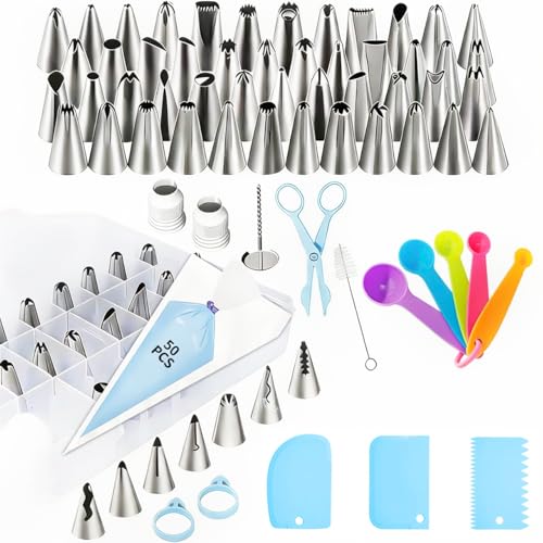 Cake Decorating Kit, 120 Pcs Piping Bags and Tips Set