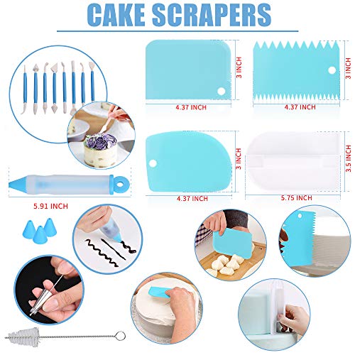 Cake Decorating Kit Cake Decorating Supplies, 515 PCS Baking Supplies Set with 3 Springform Pan Sets, 66 Icing Piping Nozzles, Cake Rotating Turntable, Piping Bags, Birthday Gifts for Mom Wife - size: 515 PCS