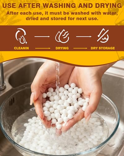 PLANTIONAL Baking Ceramic Pie Weights, Natural Stoneware For Blind Baking - color: White